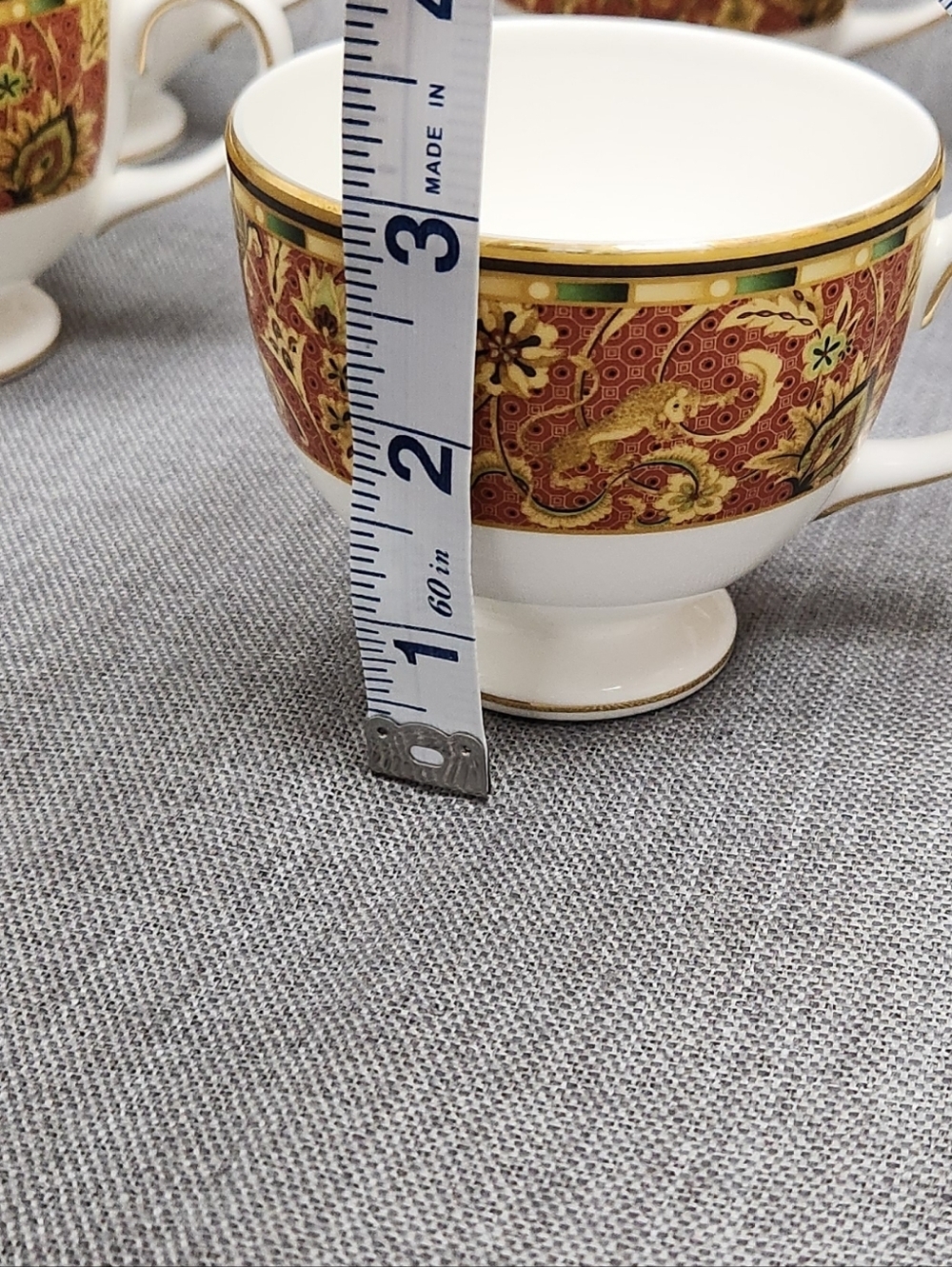 Vintage Wedgwood England Persia Pattern Fine China Tea Cups  6 Pc - Picture 6 of 9